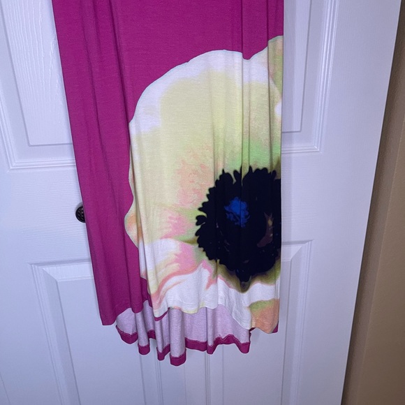 CYNTHIA ROWLEY Pink Tossed Poppies High-Low Sundress - Picture 7 of 14